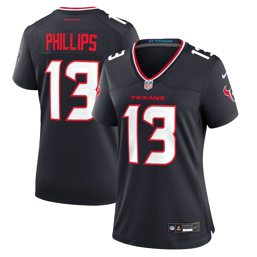 Women's Houston Texans DelShawn Phillips Nike  Navy Team Game Jersey - Puhuasuan