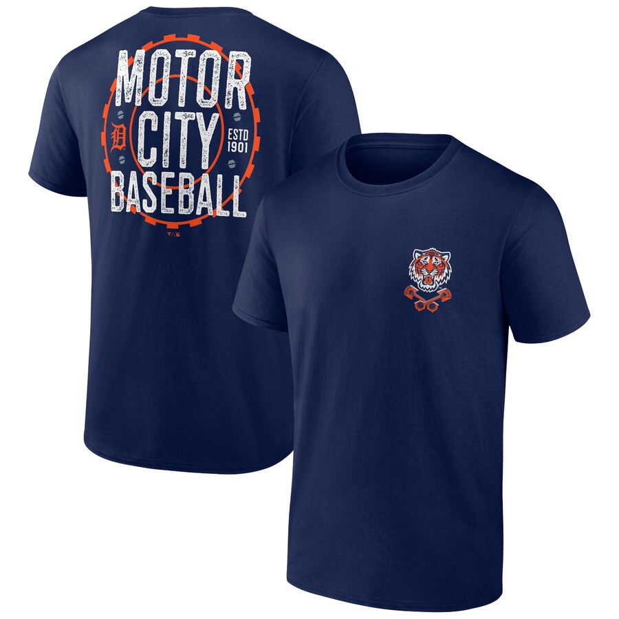 Men's Detroit Tigers Navy Bring It Motor City T-Shirt - Puhuasuan