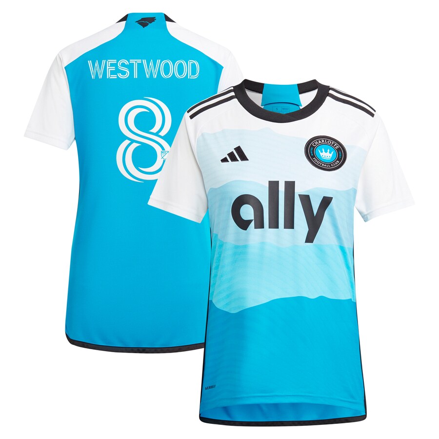 Women's Charlotte FC Ashley Westwood adidas Blue 2024 The Carolina Kit: Explore Replica Player Jersey - Puhuasuan