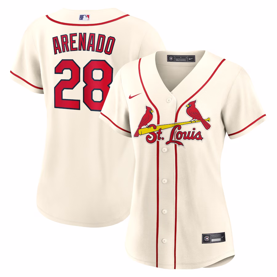 Women's St. Louis Cardinals Nolan Arenado Nike Cream Alternate Replica Player Jersey - Puhuasuan