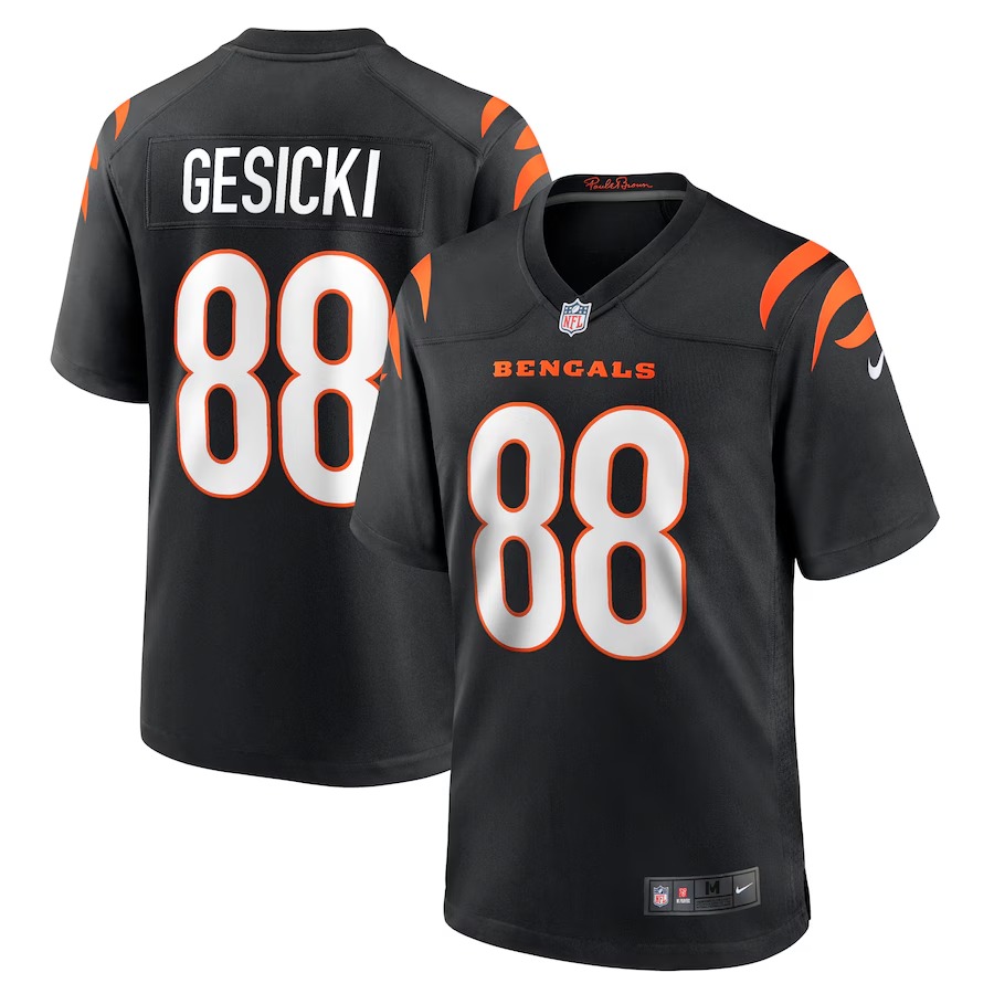 Men's Cincinnati Bengals Mike Gesicki Nike  Black Game Jersey - Puhuasuan