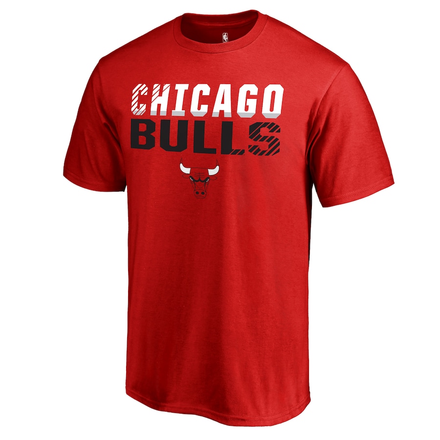 Men's Chicago Bulls Red Fade Out T-Shirt - Puhuasuan