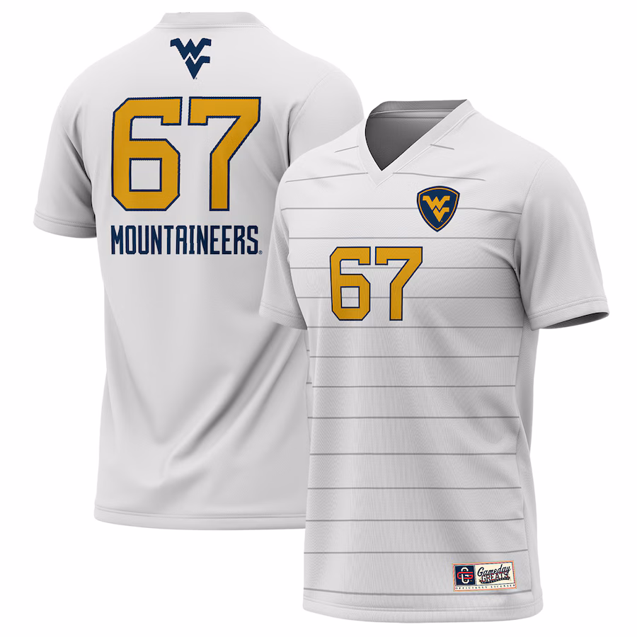 Youth GameDay Greats White West Virginia Mountaineers Lightweight Soccer Jersey - Puhuasuan