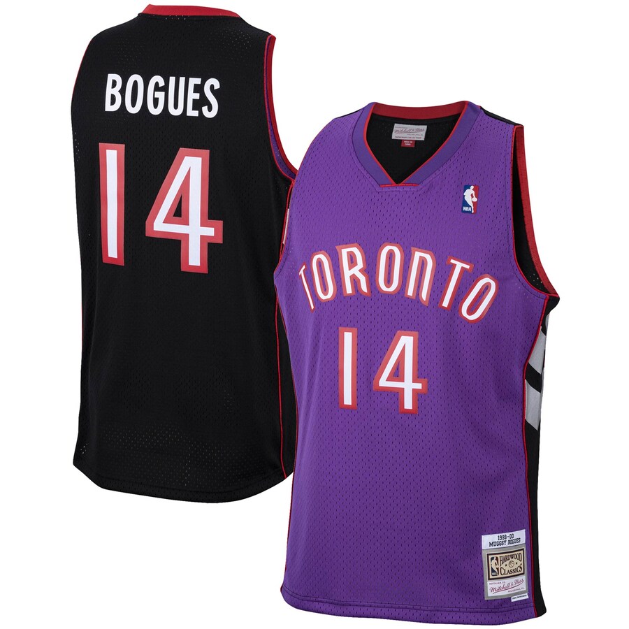 Men's Toronto Raptors Muggsy Bogues Mitchell & Ness Purple 2001/02 Hardwood Classics Swingman Jersey - Puhuasuan