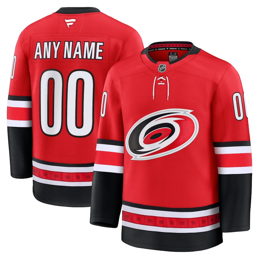 Men's Carolina Hurricanes Fanatics Red Alternate Premium Custom Jersey - Puhuasuan