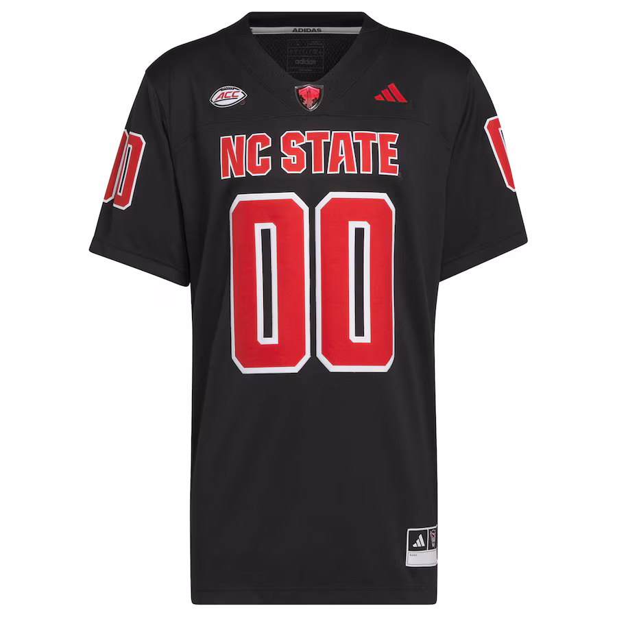 Men's adidas #00 Black NC State Wolfpack Premier Strategy Jersey - Puhuasuan