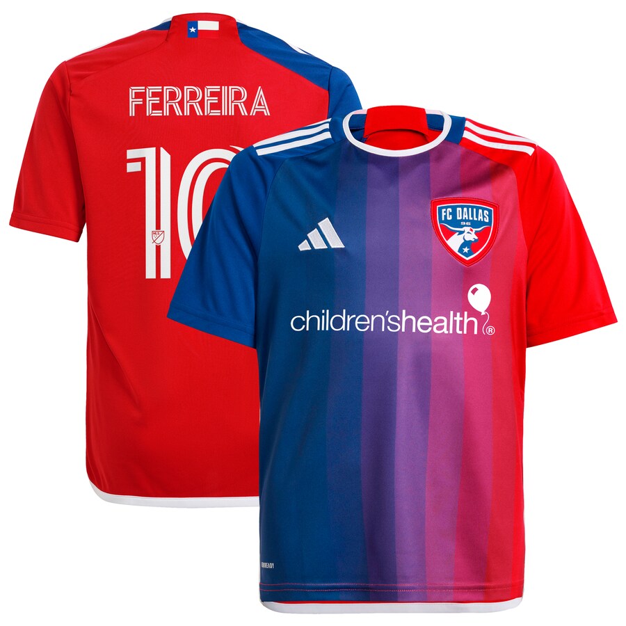 Youth FC Dallas Jesus Ferreira adidas Navy 2024 After Burner Replica Player Jersey - Puhuasuan