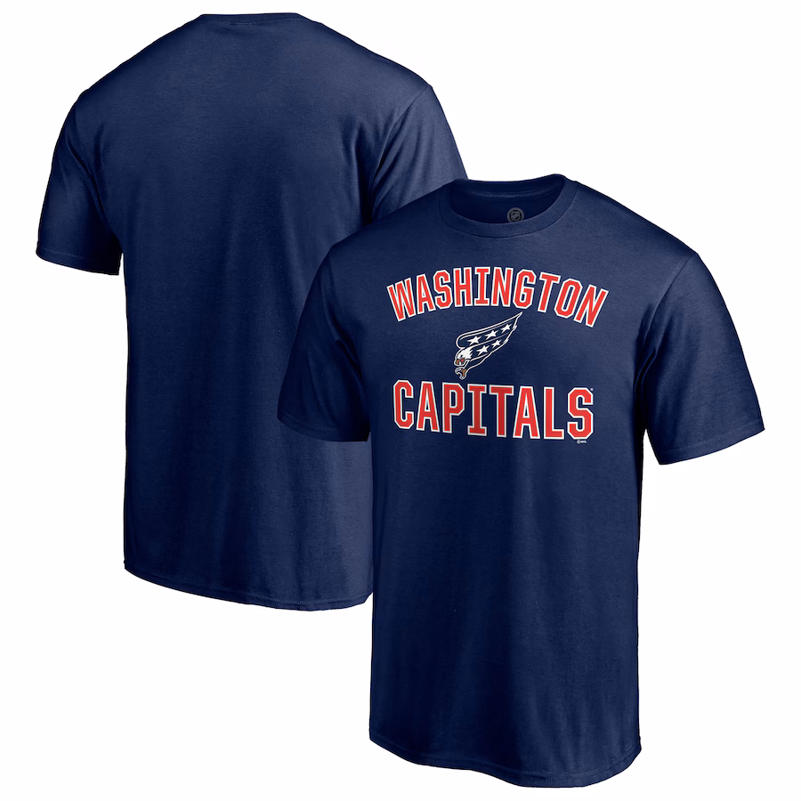 Men's Washington Capitals Navy Special Edition Victory Arch T-Shirt - Puhuasuan