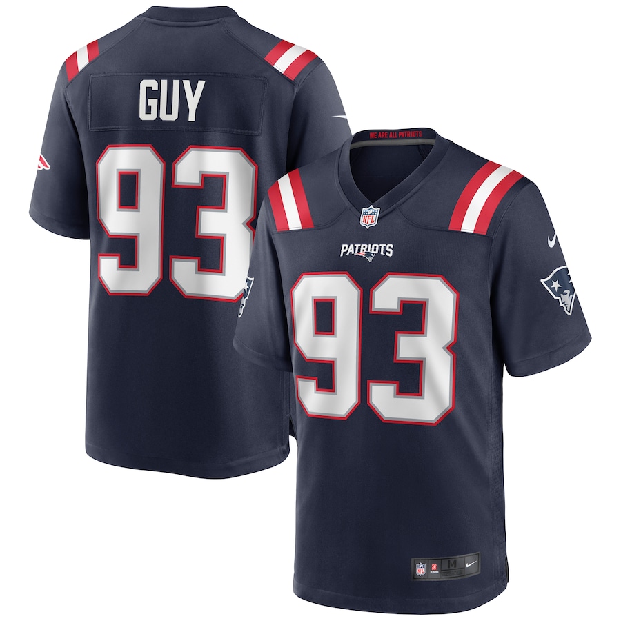 Men's New England Patriots Lawrence Guy Nike Navy Game Jersey - Puhuasuan