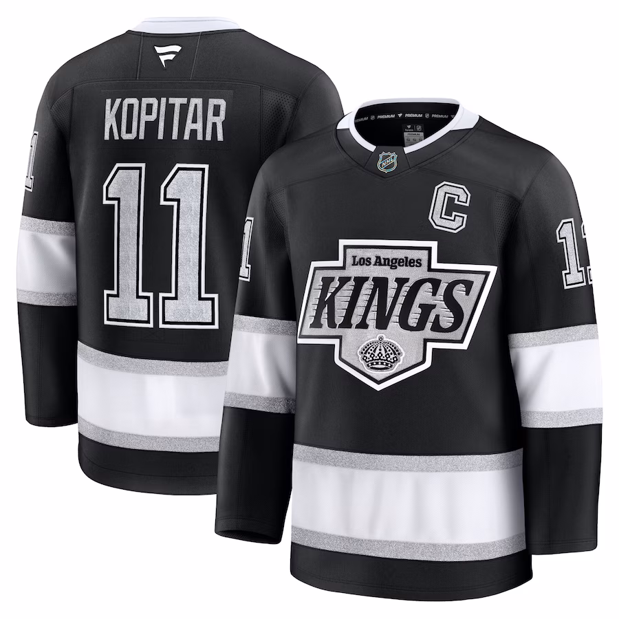 Men's Los Angeles Kings Anze Kopitar Fanatics Black Home Premium Jersey - Puhuasuan