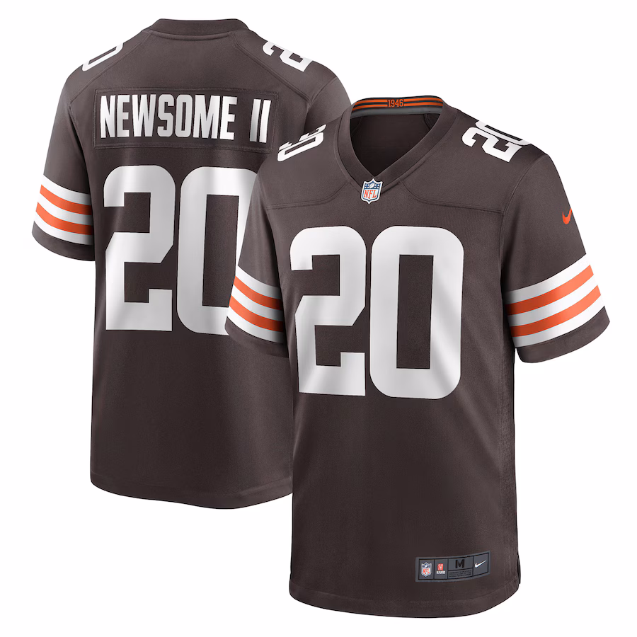 Men's Cleveland Browns Greg Newsome II Nike Brown Game Jersey - Puhuasuan