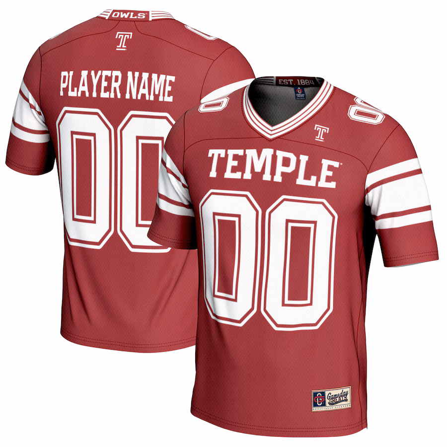 Temple Owls GameDay Greats NIL Pick-A-Player Football Jersey - Crimson - Puhuasuan