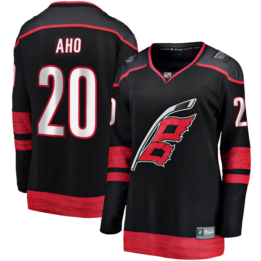 Women's Carolina Hurricanes Sebastian Aho Fanatics Branded Black Home Premier Breakaway Jersey - Puhuasuan