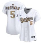 Women's Los Angeles Dodgers Freddie Freeman Nike White 2025 Gold Collection Limited Jersey - Puhuasuan