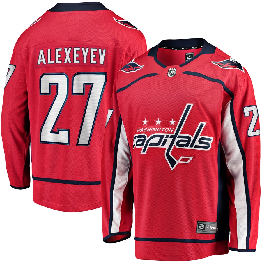 Men's Washington Capitals Alexander Alexeyev Fanatics Branded Red Home Breakaway Jersey - Puhuasuan