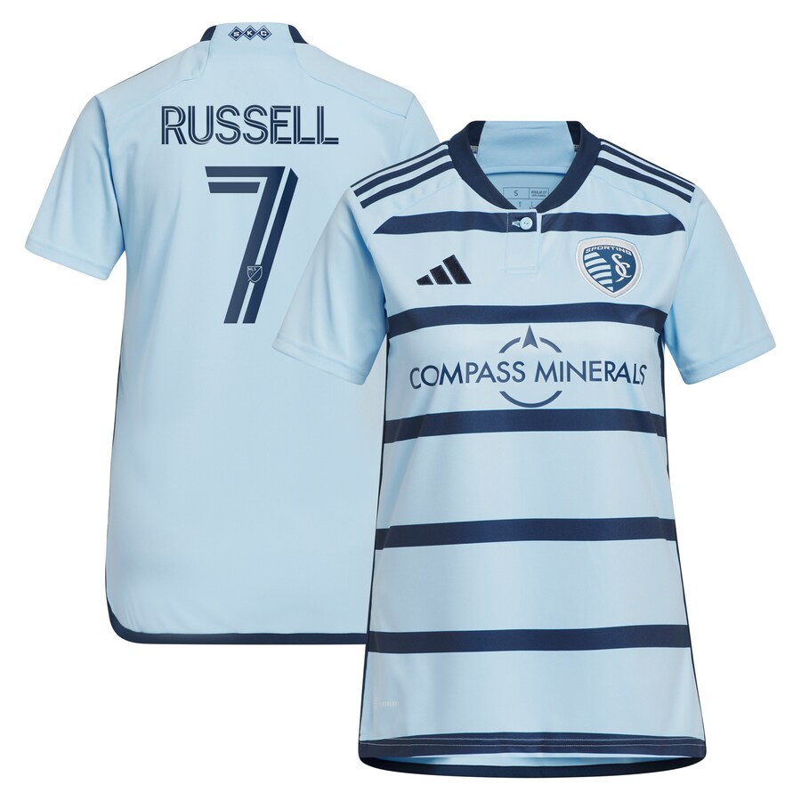 Women's Sporting Kansas City Johnny Russell adidas Light Blue 2023 Hoops 4.0 Replica Player Jersey - Puhuasuan