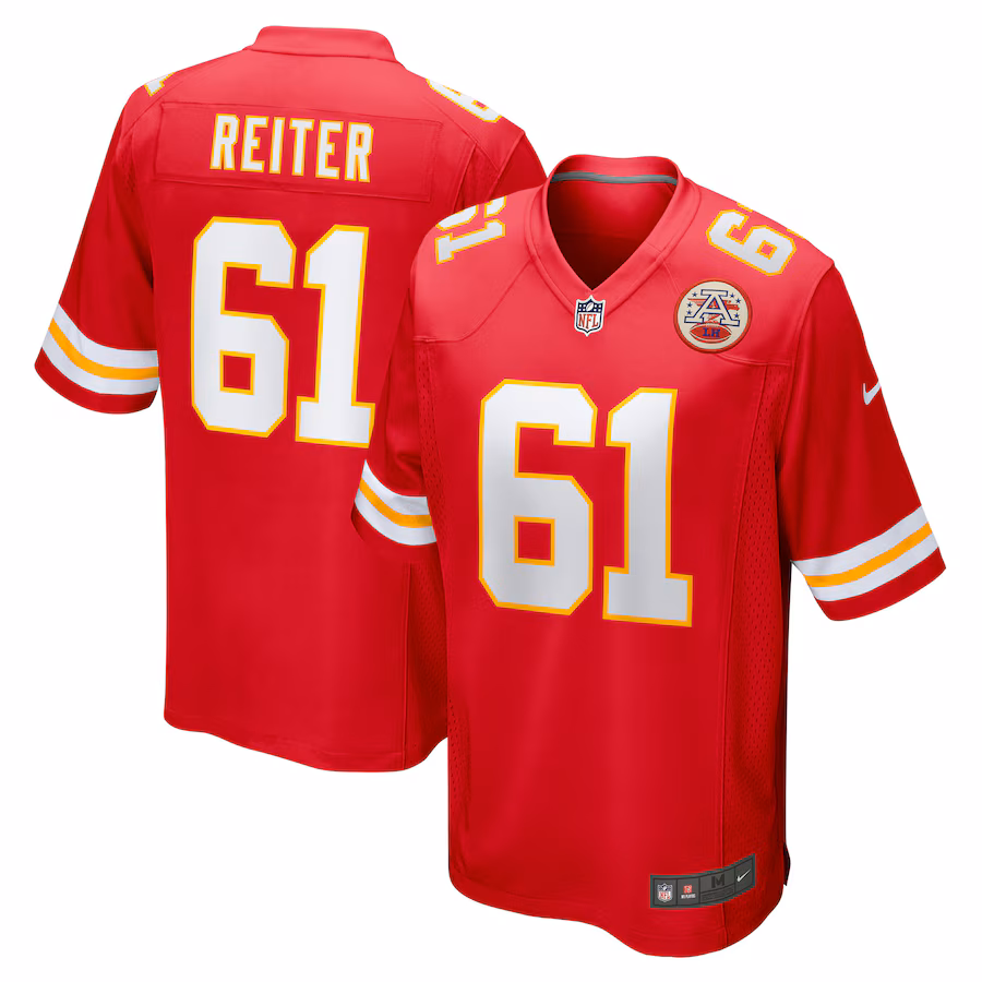 Men's Kansas City Chiefs Austin Reiter Nike Red Game Player Jersey - Puhuasuan