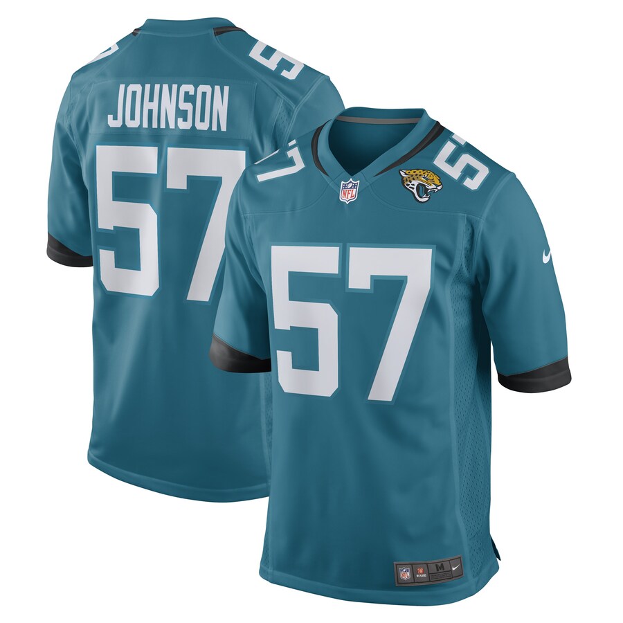 Men's Jacksonville Jaguars Caleb Johnson Nike Teal Game Player Jersey - Puhuasuan
