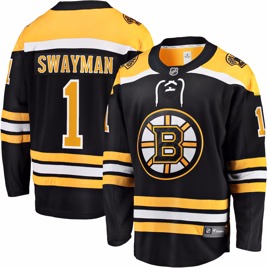 Men's Boston Bruins Jeremy Swayman Fanatics Black Home Breakaway Replica Jersey - Puhuasuan