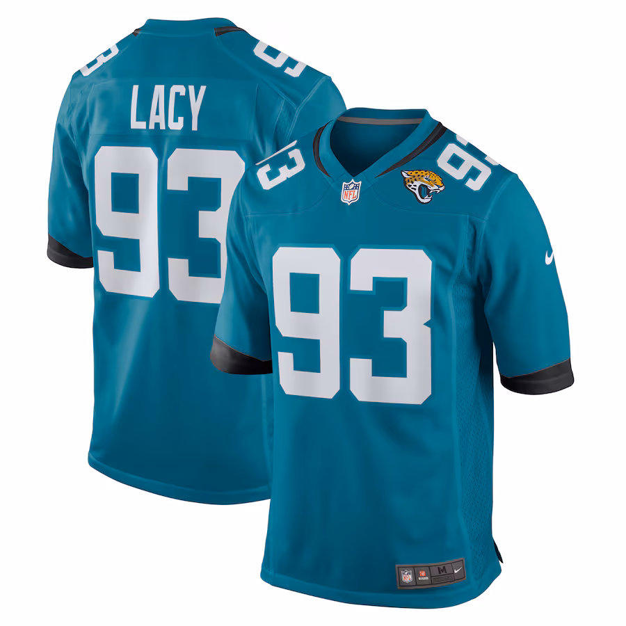 Men's Jacksonville Jaguars Tyler Lacy Nike  Teal Team Game Jersey - Puhuasuan