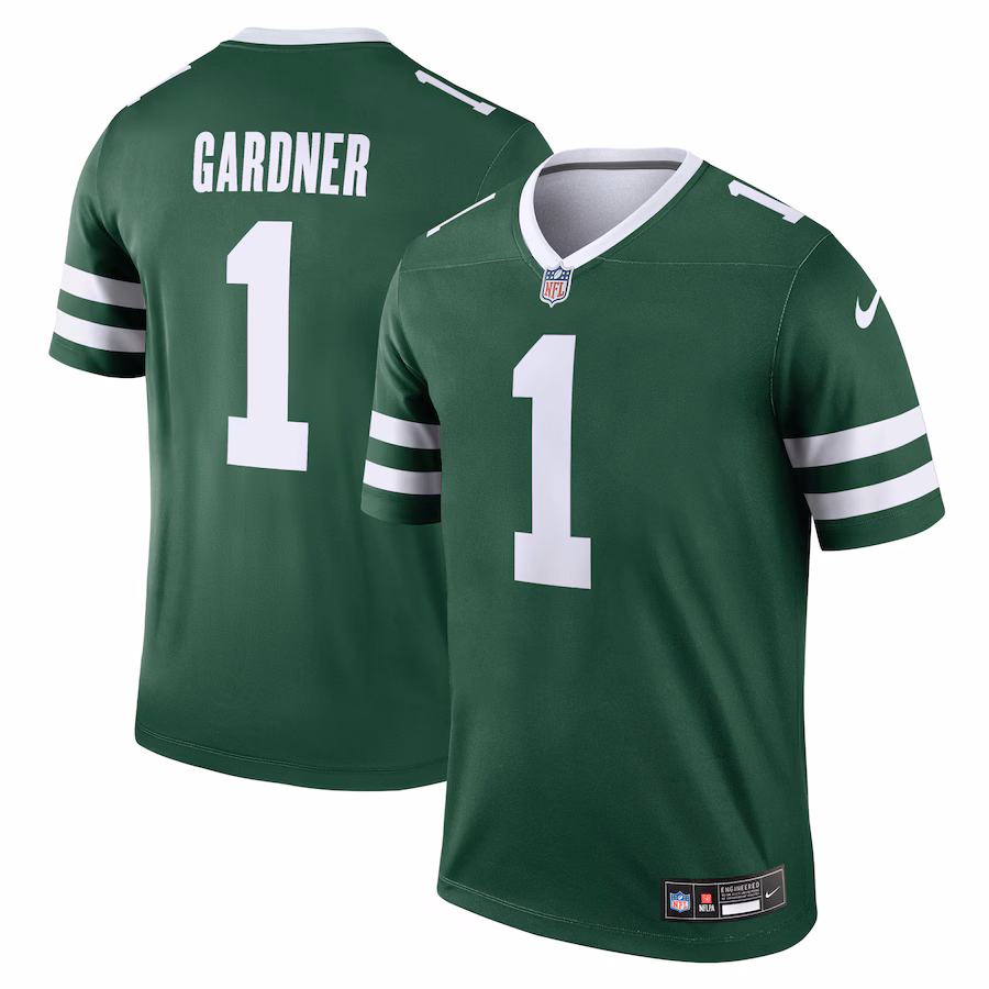 Men's New York Jets Ahmad Sauce Gardner Nike Legacy Green Legend Player Performance Top - Puhuasuan