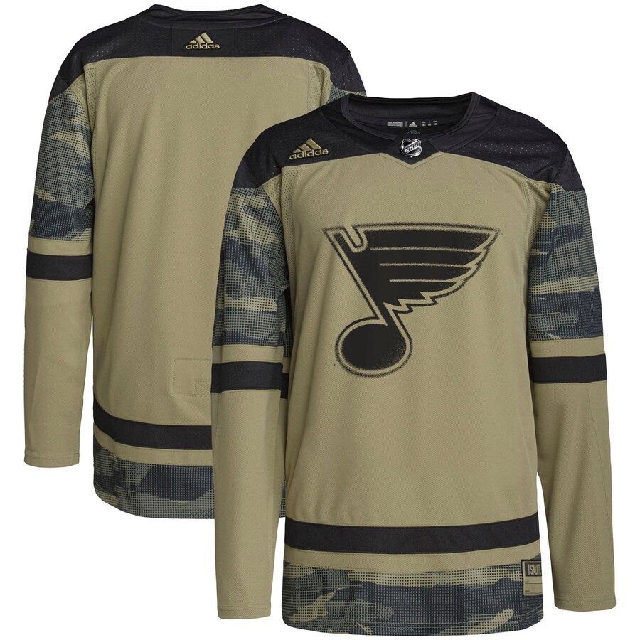 Men's St. Louis Blues adidas Camo Military Appreciation Team Authentic Practice Jersey - Puhuasuan