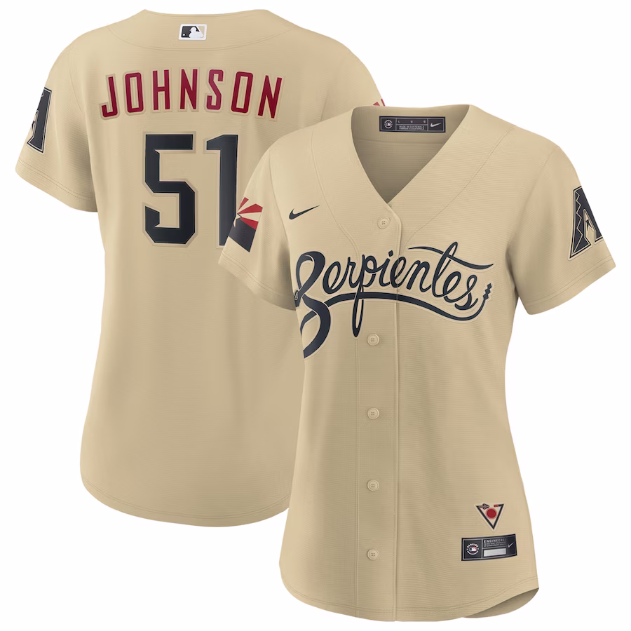 Women's Arizona Diamondbacks Randy Johnson Nike Sand City Connect Replica Player Jersey - Puhuasuan