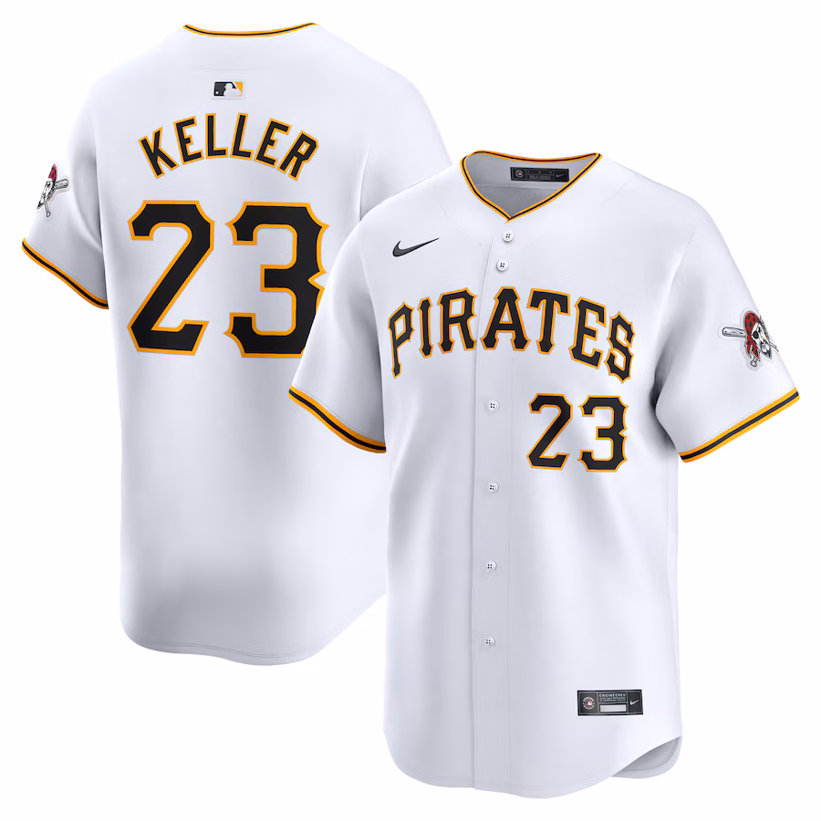 Men's Pittsburgh Pirates Mitch Keller Nike White Home Limited Player Jersey - Puhuasuan
