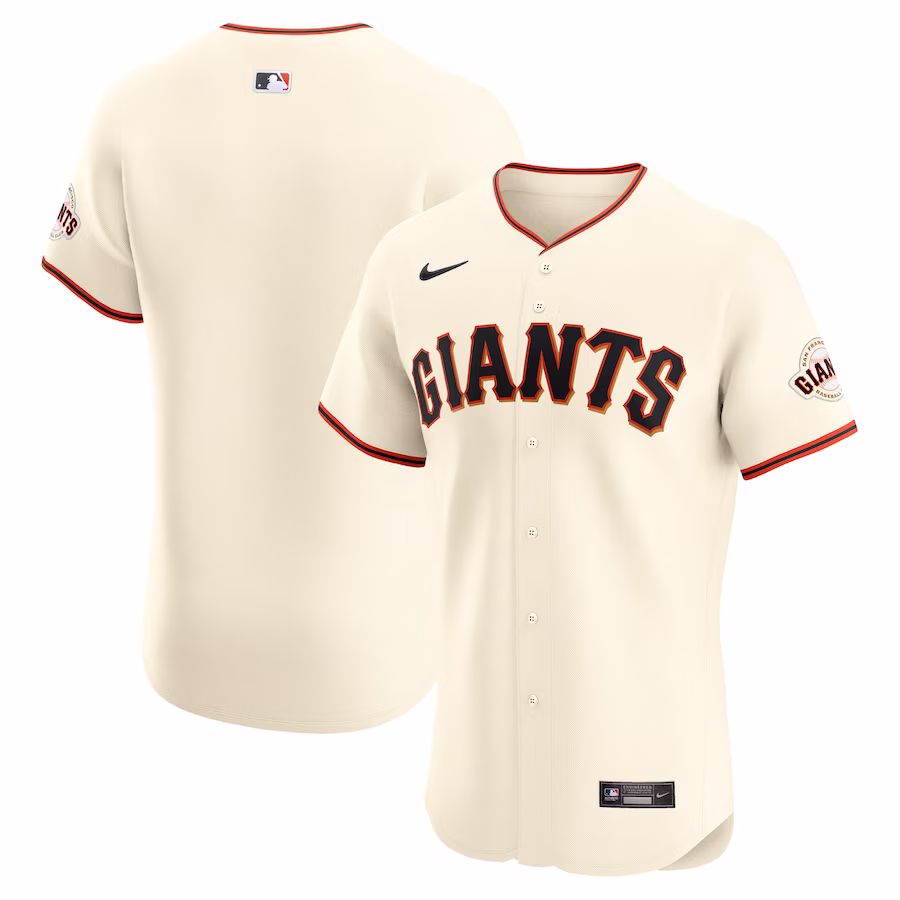 Men's San Francisco Giants  Nike Cream Elite Jersey - Puhuasuan