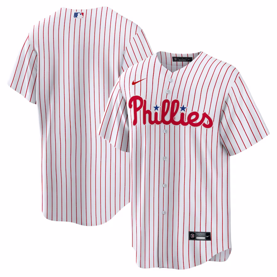 Men's Philadelphia Phillies Nike White Home Replica Team Jersey - Puhuasuan