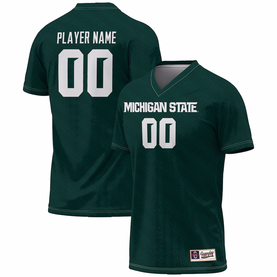 Michigan State Spartans GameDay Greats Unisex NIL Pick-A-Player Lightweight Women's Soccer Jersey - Green - Puhuasuan