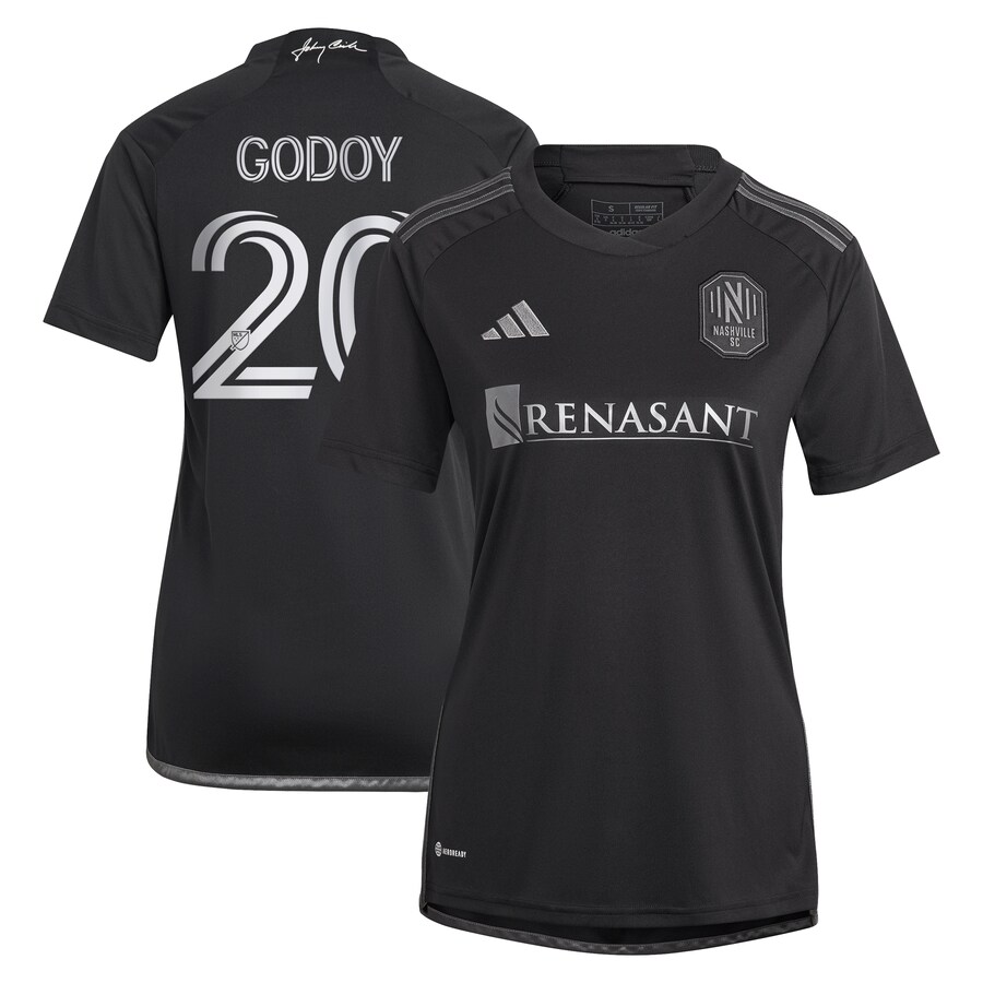 Women's Nashville SC Anibal Godoy adidas Black 2023 Man In Black Kit Replica Player Jersey - Puhuasuan
