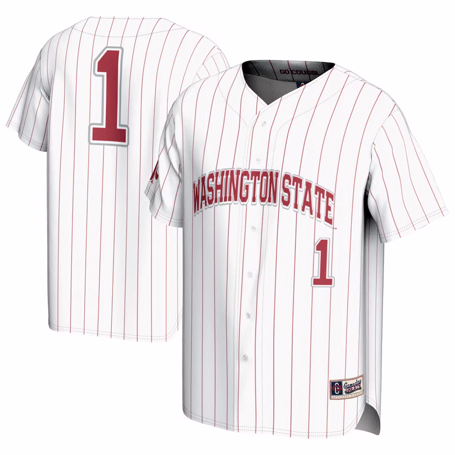 #1 Washington State Cougars GameDay Greats Youth  Lightweight Baseball Fashion Jersey �?White - Puhuasuan