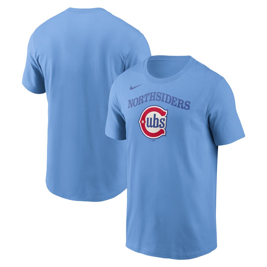 Men's Chicago Cubs Nike Baby Blue Alternate T-Shirt - Puhuasuan