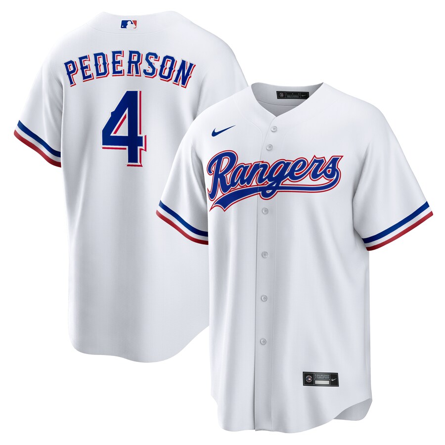 Men's Texas Rangers Joc Pederson Nike White Home Replica Jersey - Puhuasuan