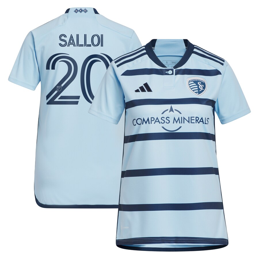 Women's Sporting Kansas City Daniel Salloi adidas Light Blue 2023 Hoops 4.0 Replica Player Jersey - Puhuasuan