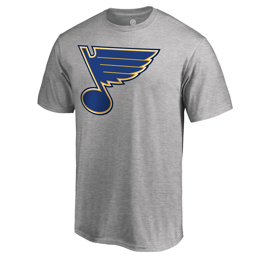 Men's St. Louis Blues Ash Team Primary Logo T-Shirt - Puhuasuan