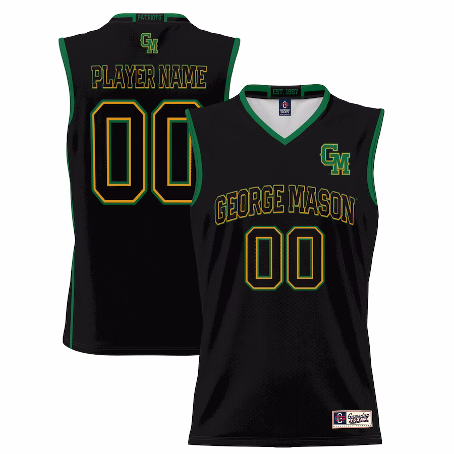George Mason Patriots GameDay Greats Unisex  Lightweight NIL Pick-A-Player Basketball Jersey - Black - Puhuasuan