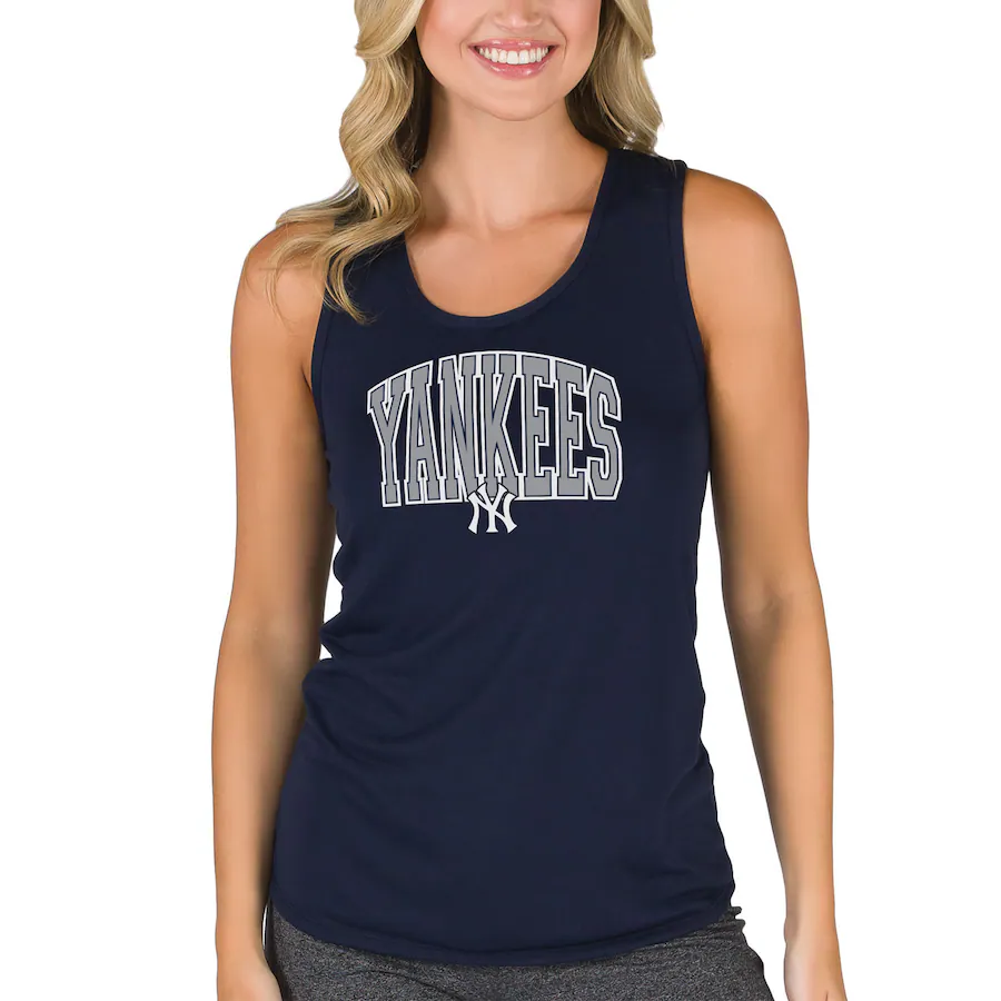 Women's New York Yankees Concepts Sport Navy Marathon Racerback Tank Top - Puhuasuan