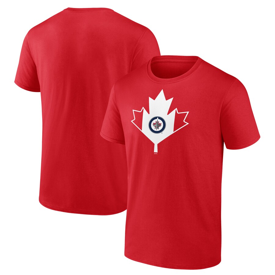 Men's Winnipeg Jets Red Canada Day T-Shirt - Puhuasuan