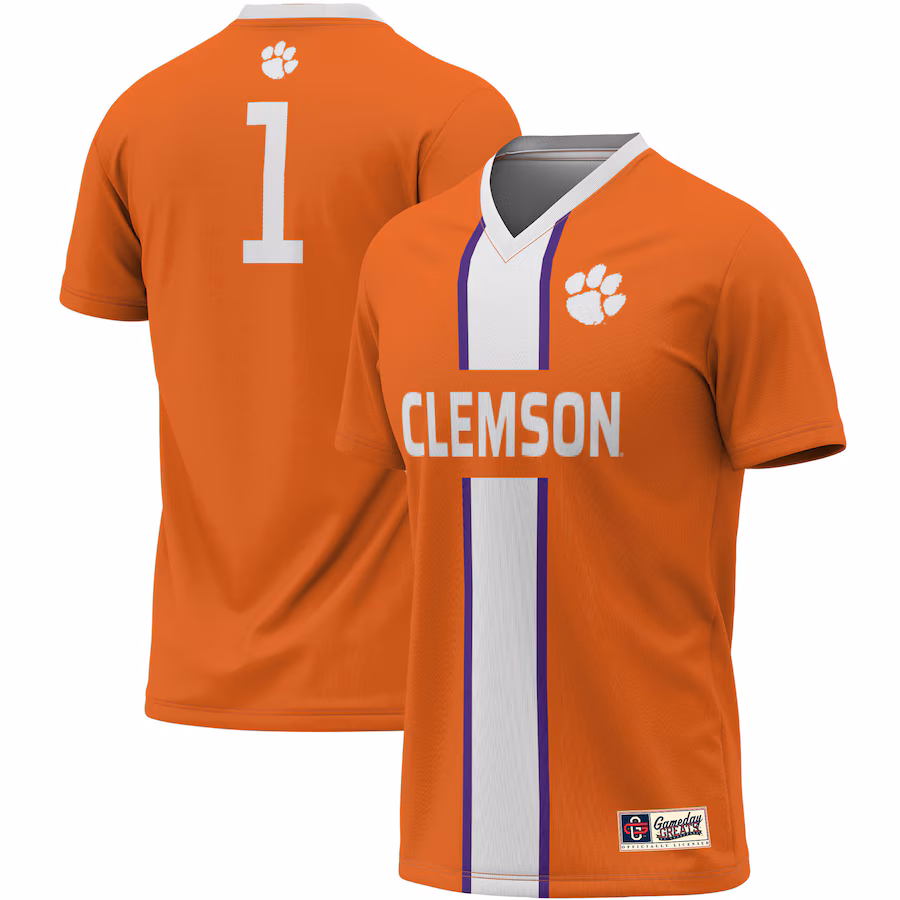 Unisex ProSphere #1 Orange Clemson Tigers Lightweight Soccer Jersey - Puhuasuan