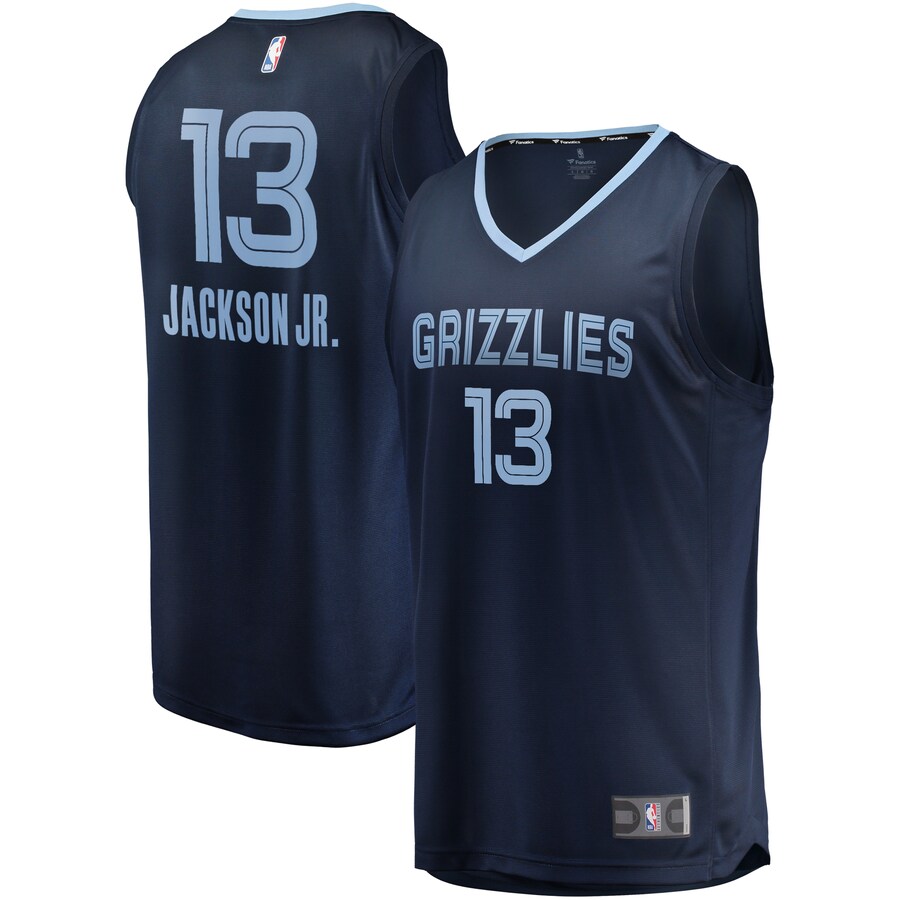 Men's Memphis Grizzlies Jaren Jackson Jr. Fanatics Navy Replica Fast Break Jersey - Icon Edition - Puhuasuan