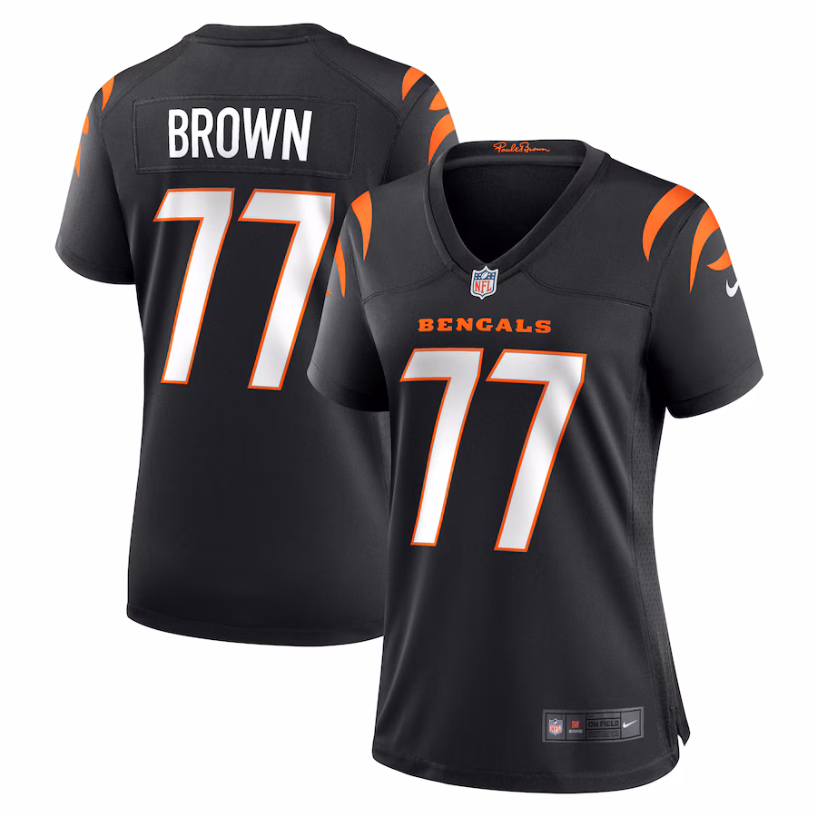 Women's Cincinnati Bengals Trent Brown Nike  Black Game Jersey - Puhuasuan