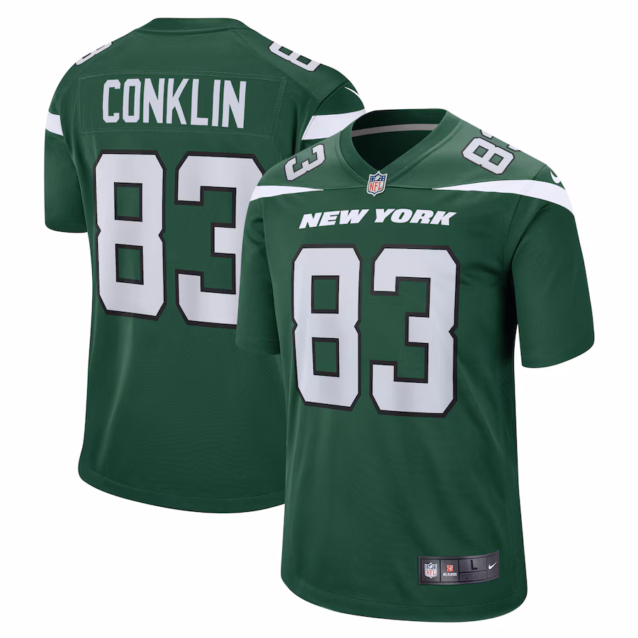 Men's New York Jets Tyler Conklin Nike Gotham Green Game Jersey - Puhuasuan