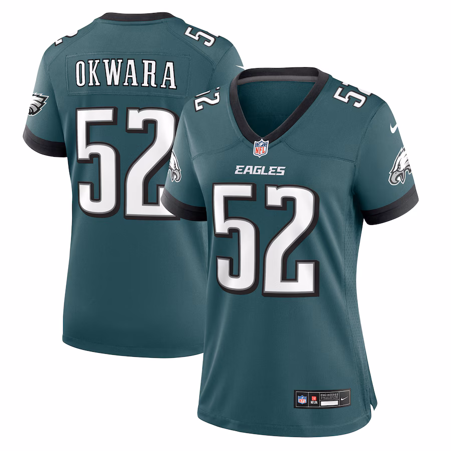 Women's Philadelphia Eagles Julian Okwara Nike Midnight Green Game Jersey - Puhuasuan