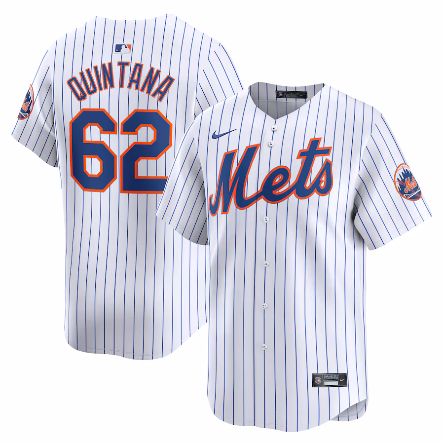 Men's New York Mets Jose Quintana Nike White Home Limited Player Jersey - Puhuasuan