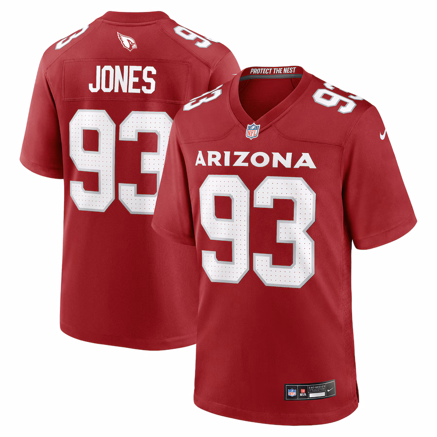 Men's Arizona Cardinals Justin Jones Nike Cardinal Team Game Jersey - Puhuasuan