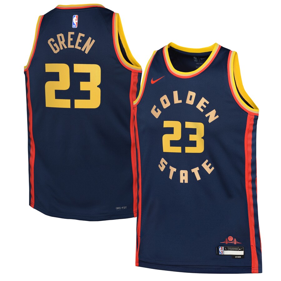 Youth Golden State Warriors Draymond Green Nike Navy 2024/25 Swingman Player Jersey - City Edition - Puhuasuan