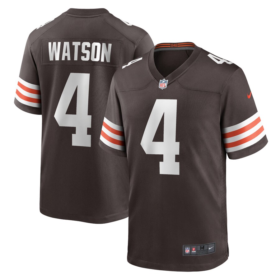 Men's Cleveland Browns Deshaun Watson Nike Brown Game Jersey - Puhuasuan