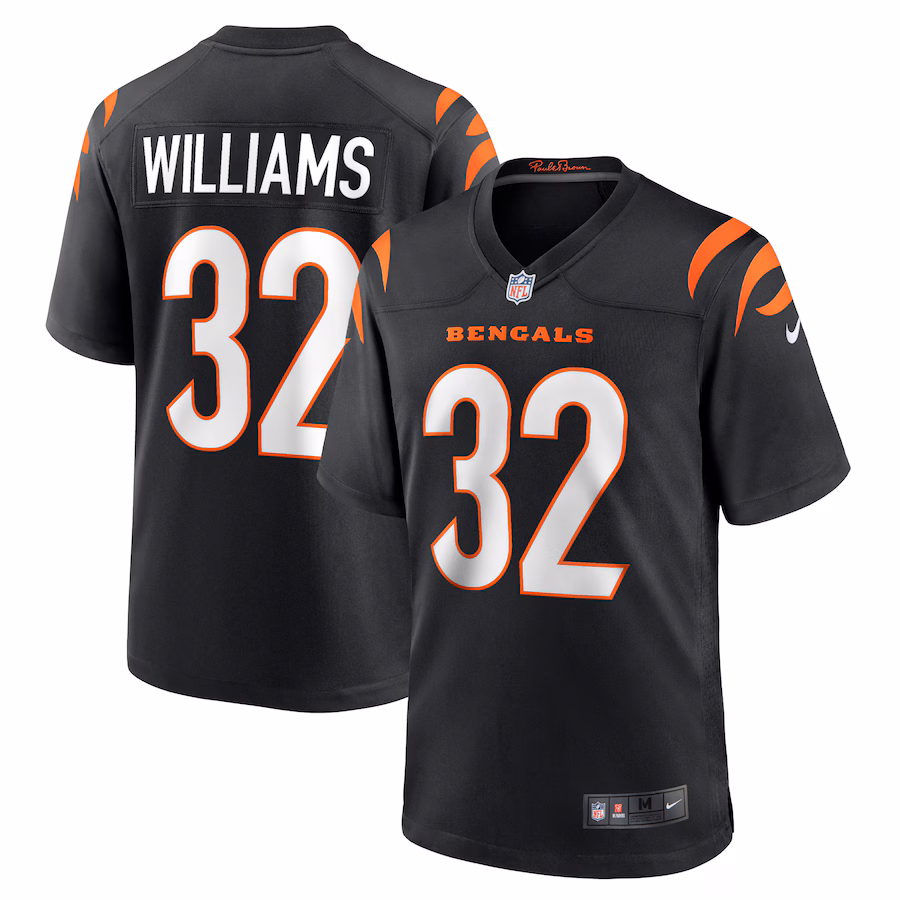 Men's Cincinnati Bengals Trayveon Williams Nike Black Game Jersey - Puhuasuan